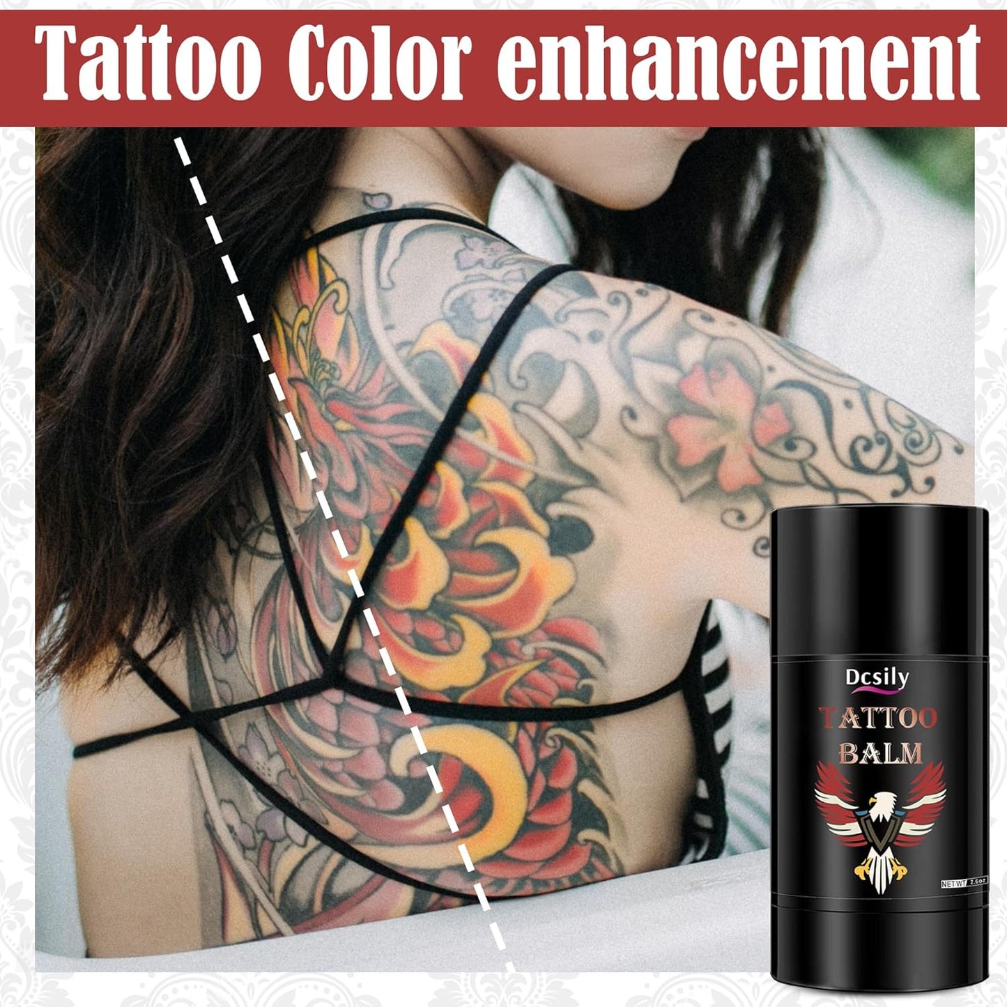 Shea Butter Tattoo Aftercare Tattoo Balm for Old & New Tattoos, Tattoo Lotion Color Enhancement and Brightener, Healing Tattoo Scars.